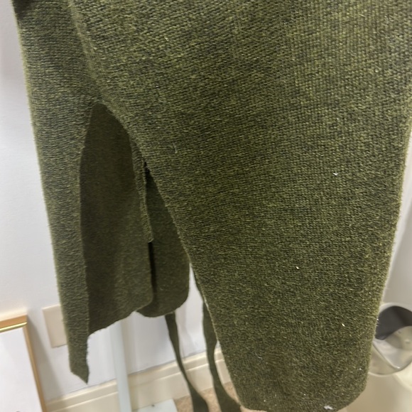 FREE PEOPLE Women’s Hooded & Belted Kimono Sweater/Duster Green One Size - Picture 9 of 13